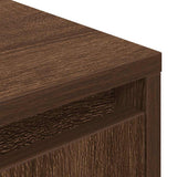 TV Cabinet with LED Lights Brown Oak 100x41x50 cm 861415