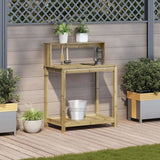 Potting Table with Shelves 82.5x50x109.5 cm Impregnated Wood Pine 832411