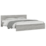 Bed Frame Grey Sonoma Engineered wood, Plywood Super King 3207593