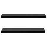 Floating Wall Shelves 2 pcs Black 120x20x3.8 cm 288204