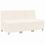 Modular Sofa Unit Armless 3 pcs Cream 55 x 74 x 82 cm 3399828
