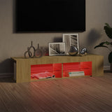 TV Cabinet with LED Lights Sonoma Oak 135x39x30 cm 804232