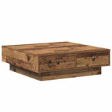 Coffee Table Old Wood 90 x 90 x 28 cm Engineered Wood 868802