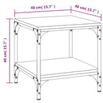 ZNTS Side Tables 2 pcs Sonoma Oak 40x40x40 cm Engineered Wood 819380