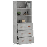 Highboard Concrete Grey 69.5x34x180 cm Engineered Wood 3189353