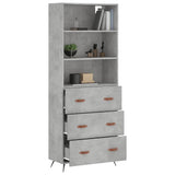 Highboard Concrete Grey 69.5x34x180 cm Engineered Wood 3189353