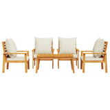 5 Piece Garden Lounge Set with Cushions Solid Wood Acacia 3211804