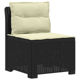 4-Seater Garden Sofa with Cushions Rattan Look PP Anthracite 3443978