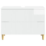 Bathroom Sink Cabinet ARNHEM High Gloss White 82 x 41x 59 cm 896579