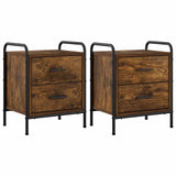 Bedside Cabinet 2 pcs Smoked Oak 40 x 30 x 50 cm 8013487
