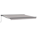 Retractable Awning Manual Light Grey 400x300 cm Fabric 3330653