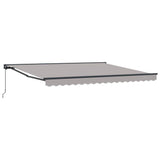 Retractable Awning Manual Light Grey 400x300 cm Fabric 3330653