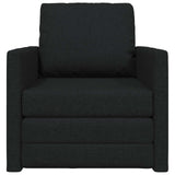 Folding Sofa Bed Black 74 x 77 x 81 cm Fabric 42030491