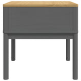 ZNTS Lamp Table FLORO Grey 55x55x54 cm Solid Wood Pine 374028