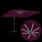 Umbrella with LED Strip Lights Bordeaux Red 352 x 251 x 265 cm 42003333