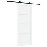 Sliding Door ORKDAL White 93 x 232 cm Solid Pine Wood 3333491