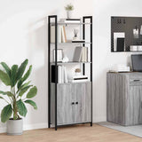 Book Cabinet Grey Sonoma 60 x 24 x 161 cm Engineered Wood 883859