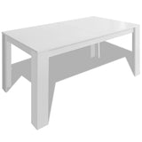 ZNTS Dining Table 140x80x75 cm White 243056