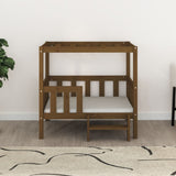Dog Bed Honey Brown 95.5x73.5x90cm Solid Wood Pine 822385