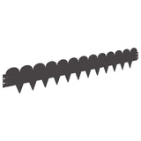 Lawn Edging 30 pcs 103 x 15 cm Steel Black 8008646