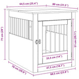Dog Crate Furniture Artisan Oak 64.5x80x71 cm Engineered Wood 857646