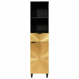 Bathroom Cabinet with Drawer Black and Gold 38 x 33 x 160 cm 4017850