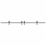 Sliding Door Hardware Kit 400 cm Steel Black 3295798