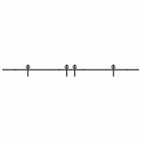 Sliding Door Hardware Kit 400 cm Steel Black 3295798