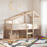 High Sleeper Bed without Mattress 75x190 cm Small Single Solid Wood Pine 3281983