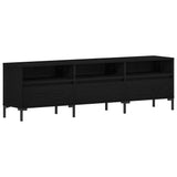 TV Cabinet Black Oak 150 x 30 x 44.5 cm Engineered Wood 862878