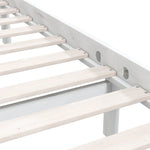 810073 Bed Frame without Mattress White Solid Wood 100x200 cm