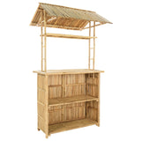 Outdoor Bar Table Natural 115 x 95 x 214 cm Bamboo 42028064