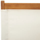 Folding Chairs 4 pcs Cream White Fabric and Solid Wood 3214637