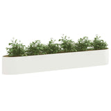 Raised Garden Bed White 300 x 40x 40 cm Steel 8011727