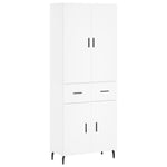 Highboard White 69.5x34x180 cm Engineered Wood 3198161