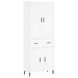 Highboard White 69.5x34x180 cm Engineered Wood 3198161