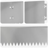 Lawn Edging 30 pcs 103 x 15 cm Steel Silver 8008367