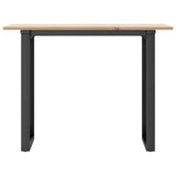 Dining Table O-Frame 100x50x75 cm Solid Wood Pine and Steel 3282675
