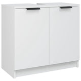 5 Piece Bathroom Cabinet Set White Engineered Wood 3115852