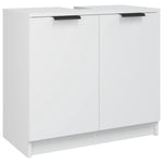 ZNTS 3 Piece Bathroom Cabinet Set White Engineered Wood 3115868
