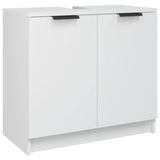 ZNTS 3 Piece Bathroom Cabinet Set White Engineered Wood 3115868