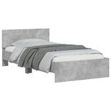 Bed Frame without Mattress with LED Lights Concrete Grey 100x200 cm 838802
