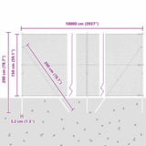 Ground Fix Welded Wire Fence 100 x 1.5 m 3352896