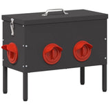 Chicken Feeder Black 41.5 x 20.5 x 33 cm Cold-Rolled Steel 874654
