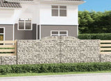 Arched Gabion Baskets 17 pcs 300x50x140/160 cm Galvanised Iron 3146750