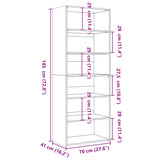 Highboard Concrete Grey 70x41x185 cm Engineered Wood 3281690