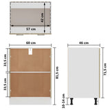 Bottom Cabinet Lyon Sonoma Oak 60x46x81.5 cm Engineered Wood 801191