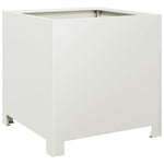 ZNTS Garden Planter White 40x40x40 cm Steel 851201