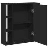 Bathroom Mirror Cabinet Black 60x16x60 cm Engineered Wood 842426