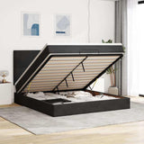 Ottoman Bed with Mattresses Black 160x200cm Velvet 3313411